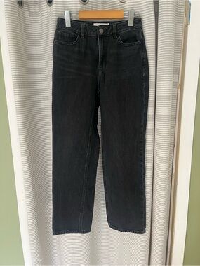 Justina Straight Leg Jeans in Black Denim